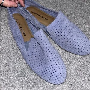 Lucky Brand Slip On Suede Blue Women’s Shoes Flats Size 8.5